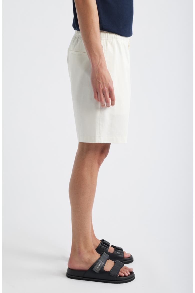Easy Elastic Waist Cotton Shorts, Alternate, color, WINTER IVORY - 2H5