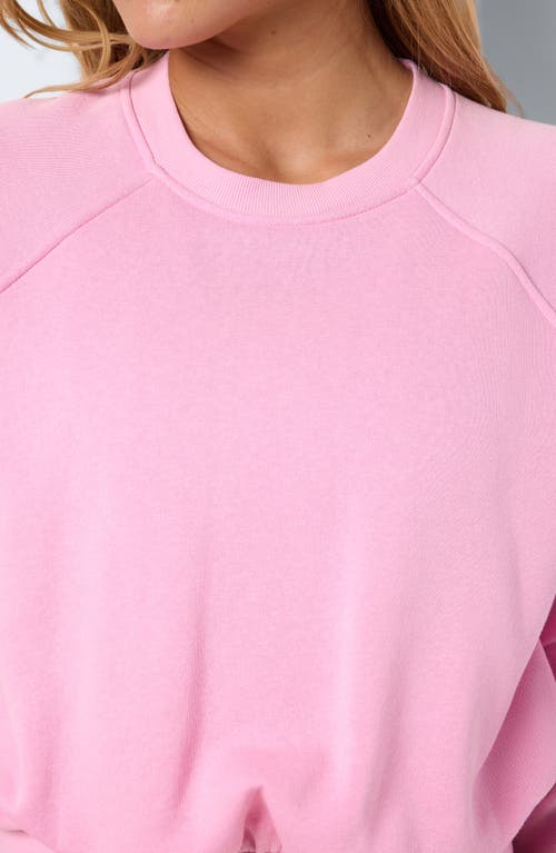 Shop Noisy May Arya Cotton Blend Sweatshirt Bodysuit In Bonbon
