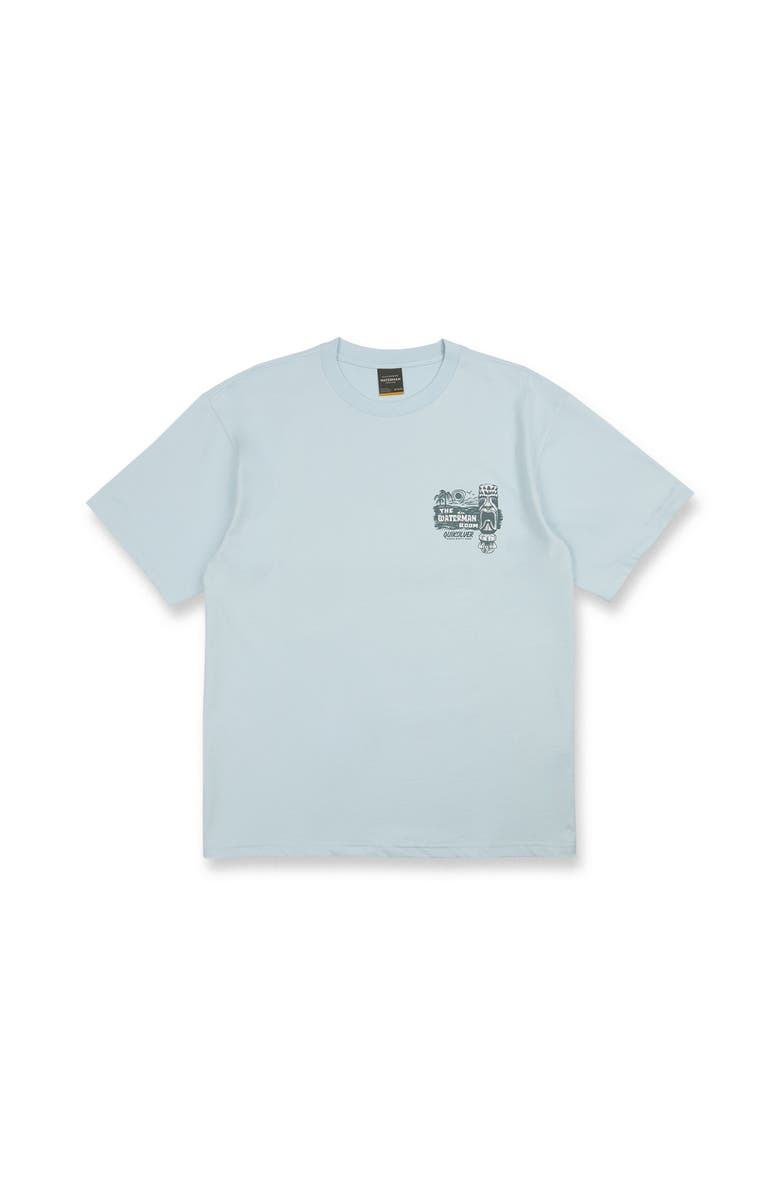 Quiksilver Waterman Waterman Room QMT0 Short Sleeve Shirt, Alternate, color, Skyway