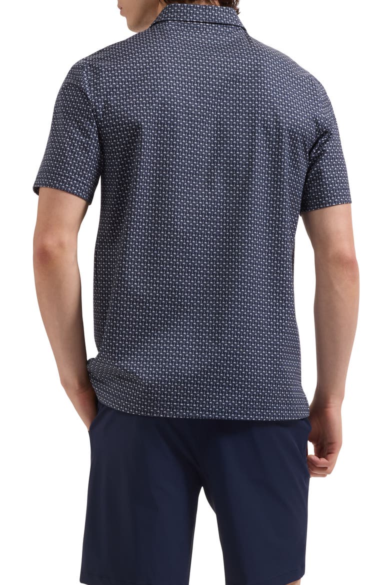 Victor OoohCotton® Palm Tree Print Polo, Alternate, color, NAVY