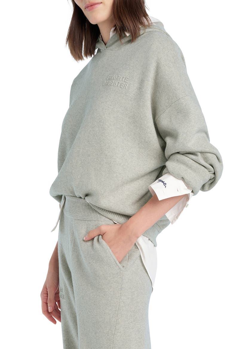 The Staying In Cotton & Cashmere Hoodie, Alternate, color, HEATHER GREY
