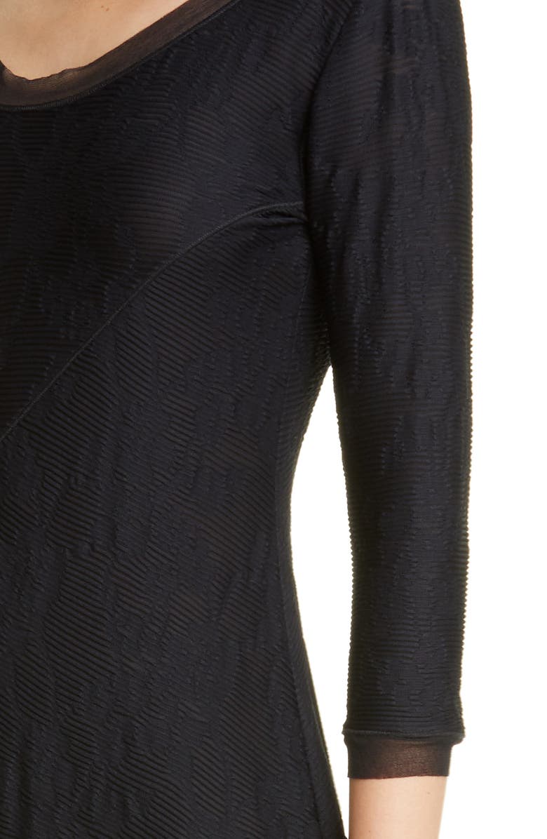 Fuzzi Floral Rib Midi Dress, Alternate, color,