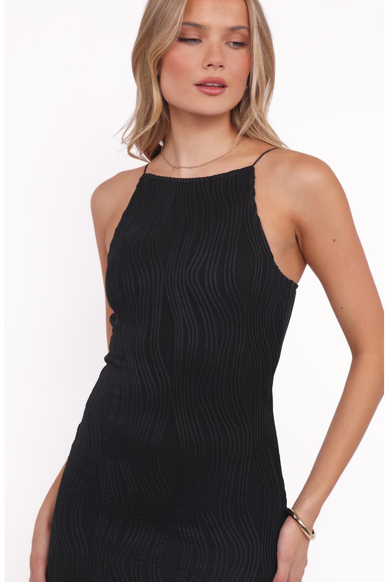 Moira Sleeveless Midi Dress, Alternate, color, BLACK