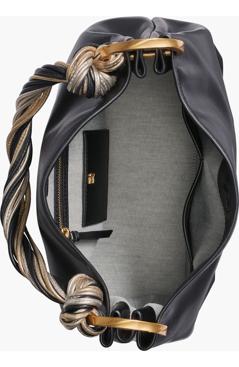 Donna Karan New York Glenwood Small Shoulder, Alternate, color, Black/Gold
