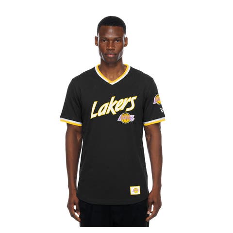 Unisex New Era Black Los Angeles Lakers Sport Classics Capsule V-Neck Fashion Jersey