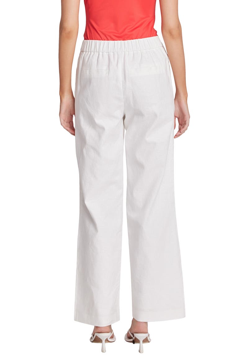 Linen & Cotton Pants, Alternate, color, WHITE