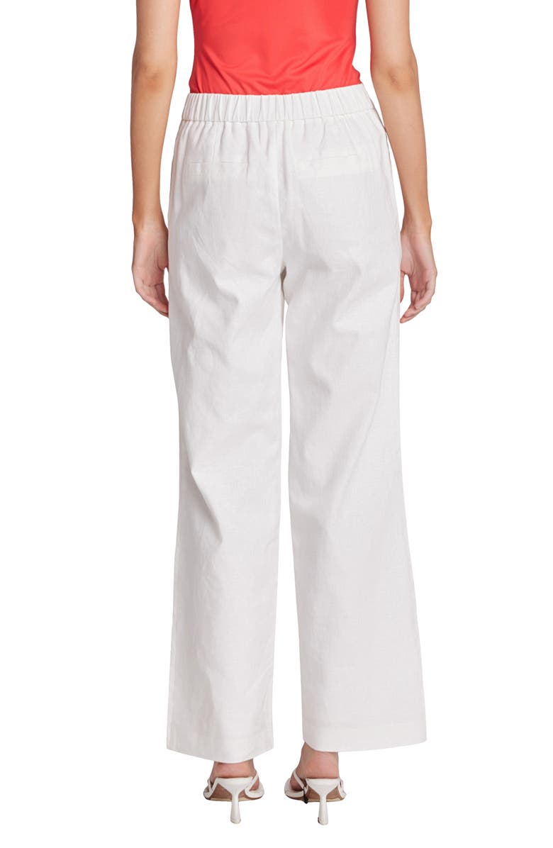 English Factory Linen & Cotton Pants, Alternate, color, White