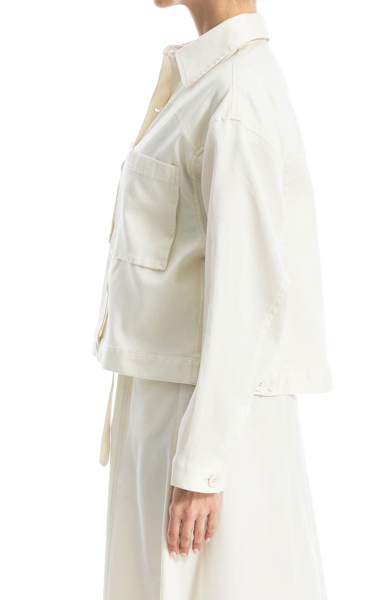 MAX STUDIO Piqué Jacket, Alternate, color, Ecru