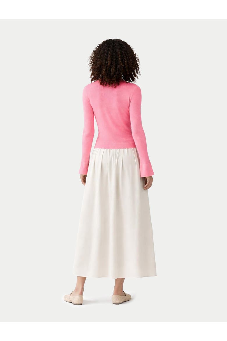 Cashmere Bell-Sleeve Sweater, Alternate, color, shell pink