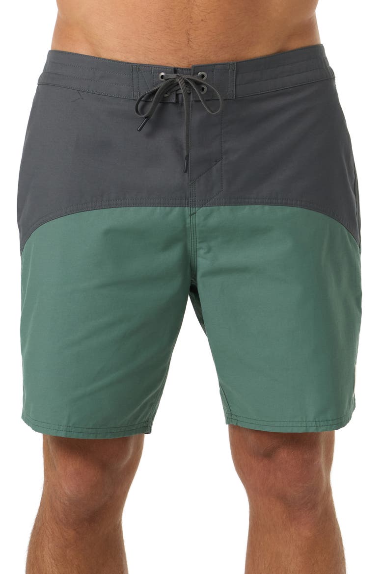 OG Heritage Board Shorts, Main, color, DARK FOREST