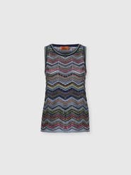 Missoni Sleeveless Chevron Viscose-blend Top