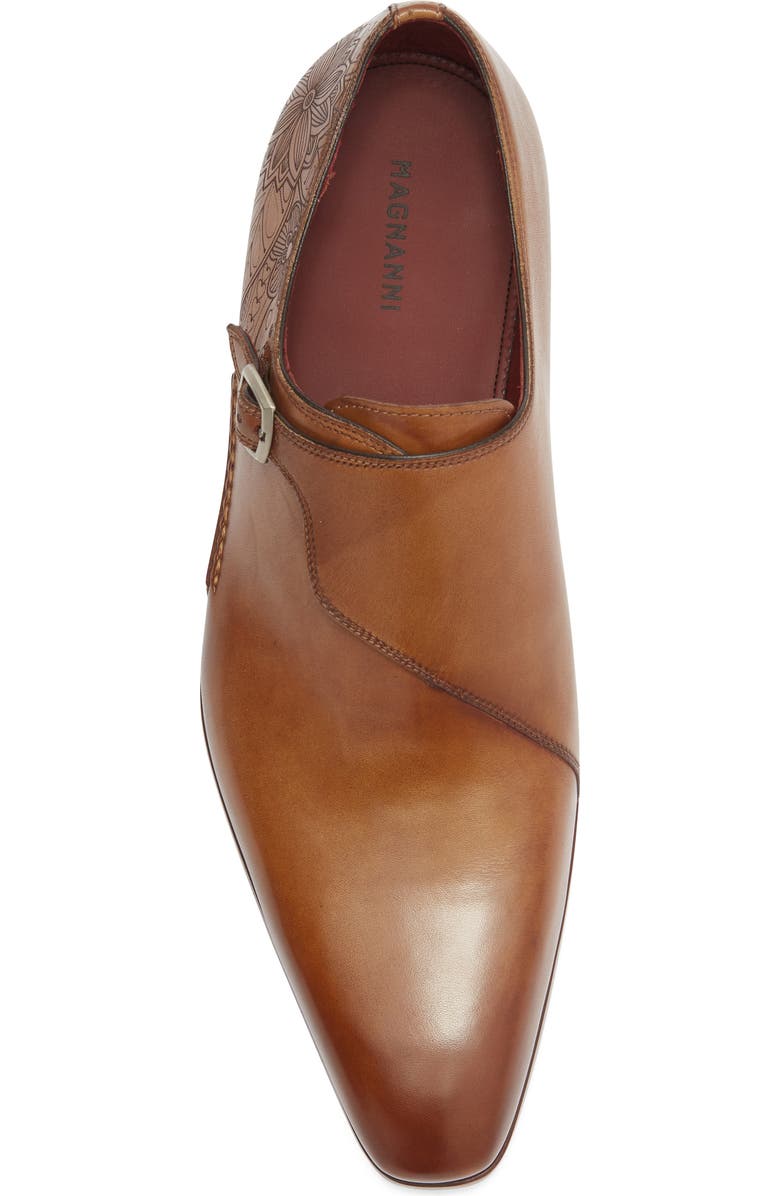 Magnanni Abel Monk Strap Loafer, Alternate, color, Taupe
