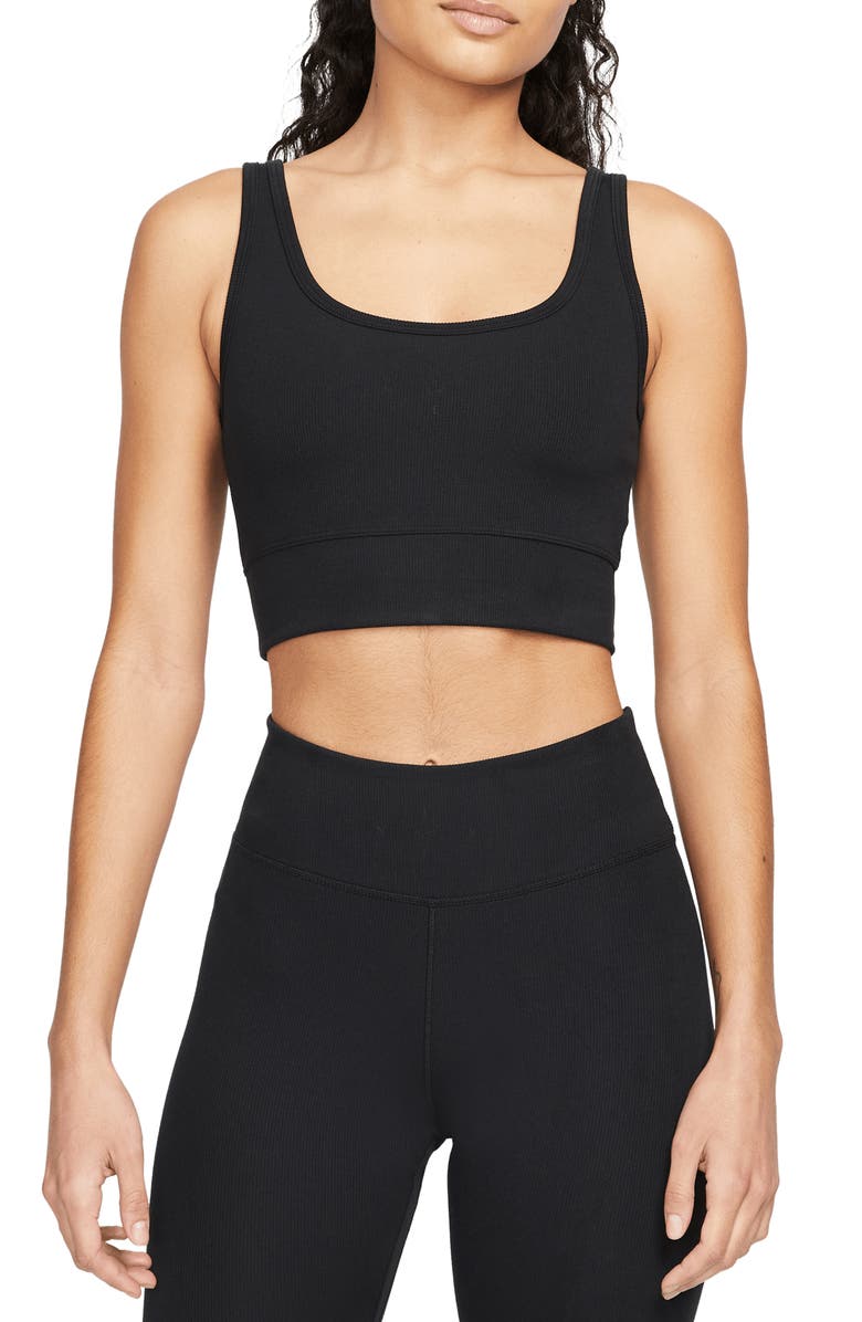 Nike One Luxe Rib Crop Tank, Main, color, 