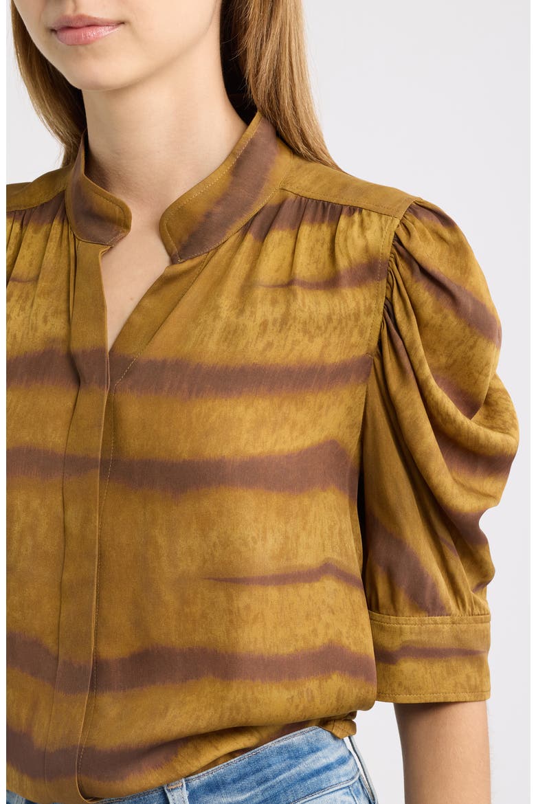 The Gillian Silk Top, Alternate, color, LIGHT TIGER MULTI