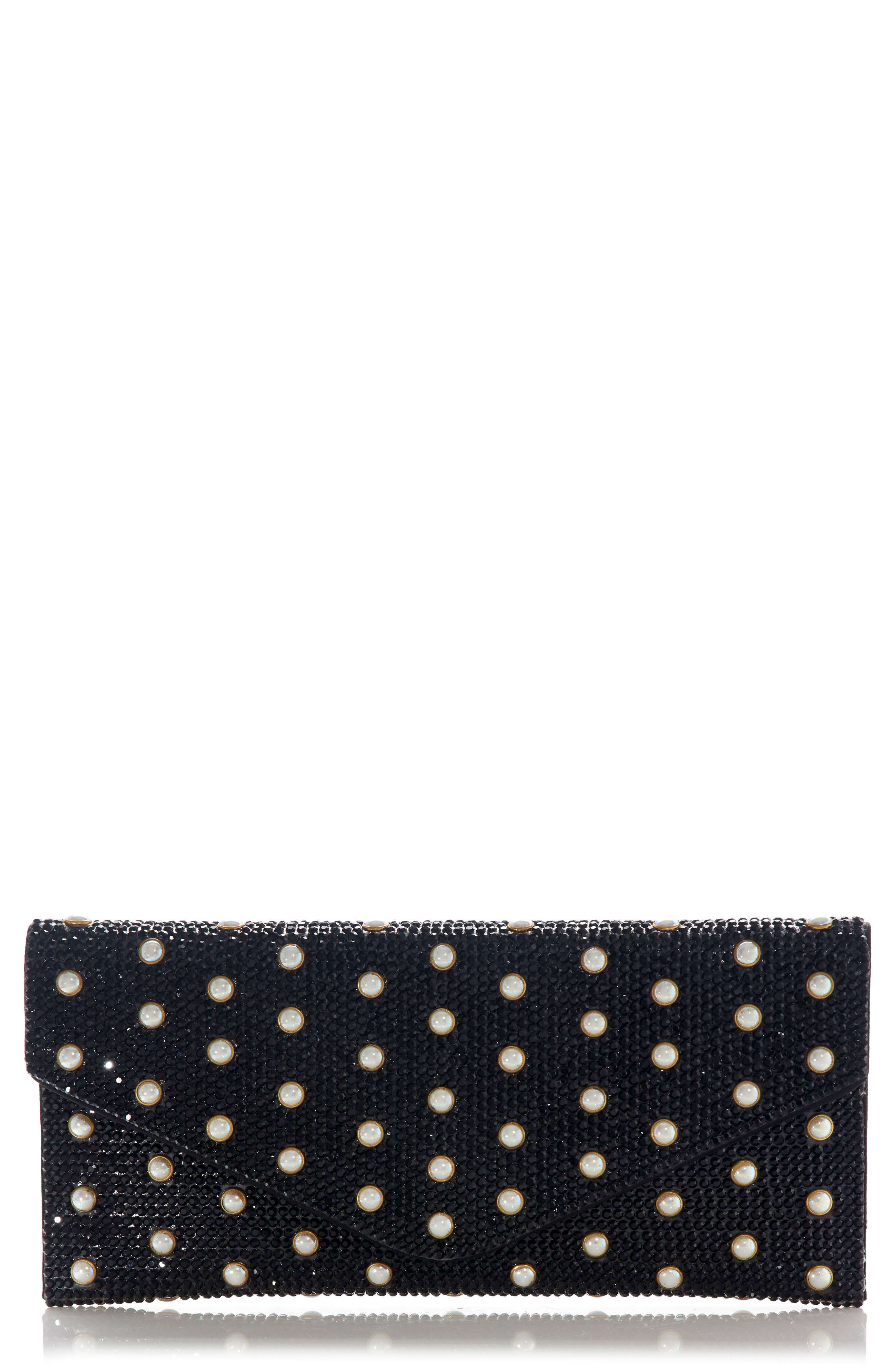 JUDITH LEIBER COUTURE Beaded Envelope Clutch, Main, color, 