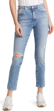 AG Mari High Waist Crop Straight Leg Jeans