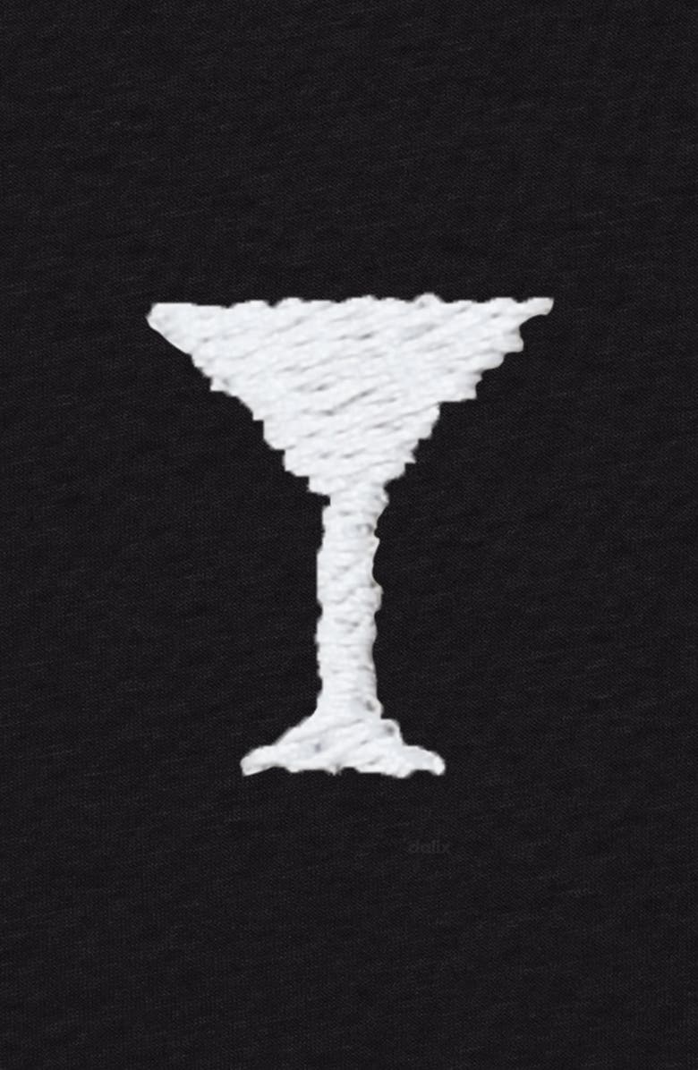 Dalix Womens Lil Martini Lightweight Everyday Tee, Alternate, color, Black