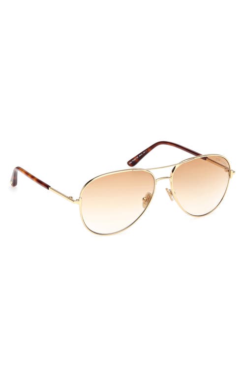 Tom Ford Clark 59mm Gradient Pilot Sunglasses