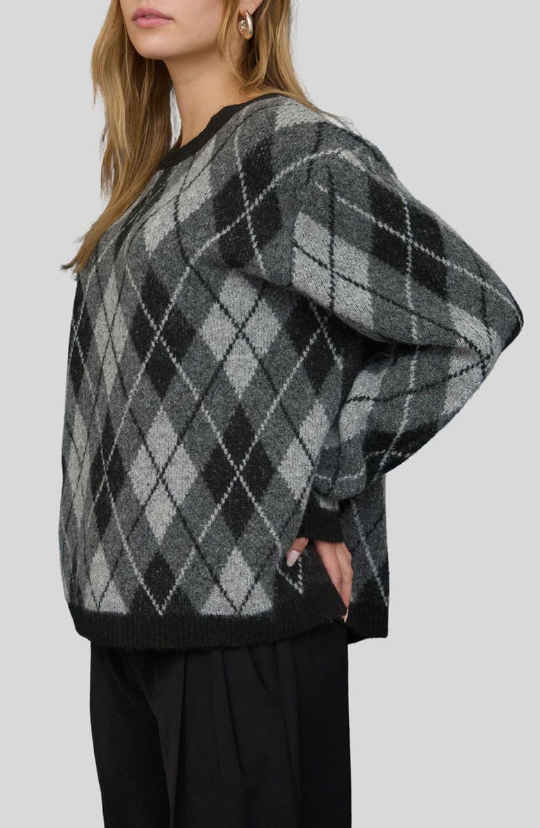 Blu Pepper Argyle Sweater, Alternate, color, Charcoal Multi