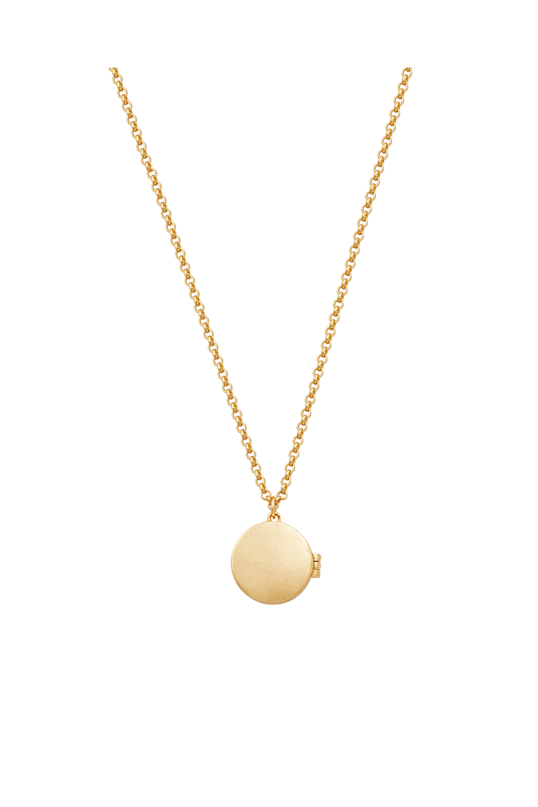 Sun Locket Necklace, Alternate, color, Gold