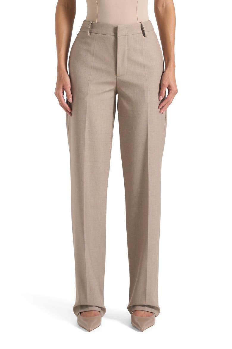 Nina Cigarette Fit Tailored Trousers, Alternate, color, Mushroom