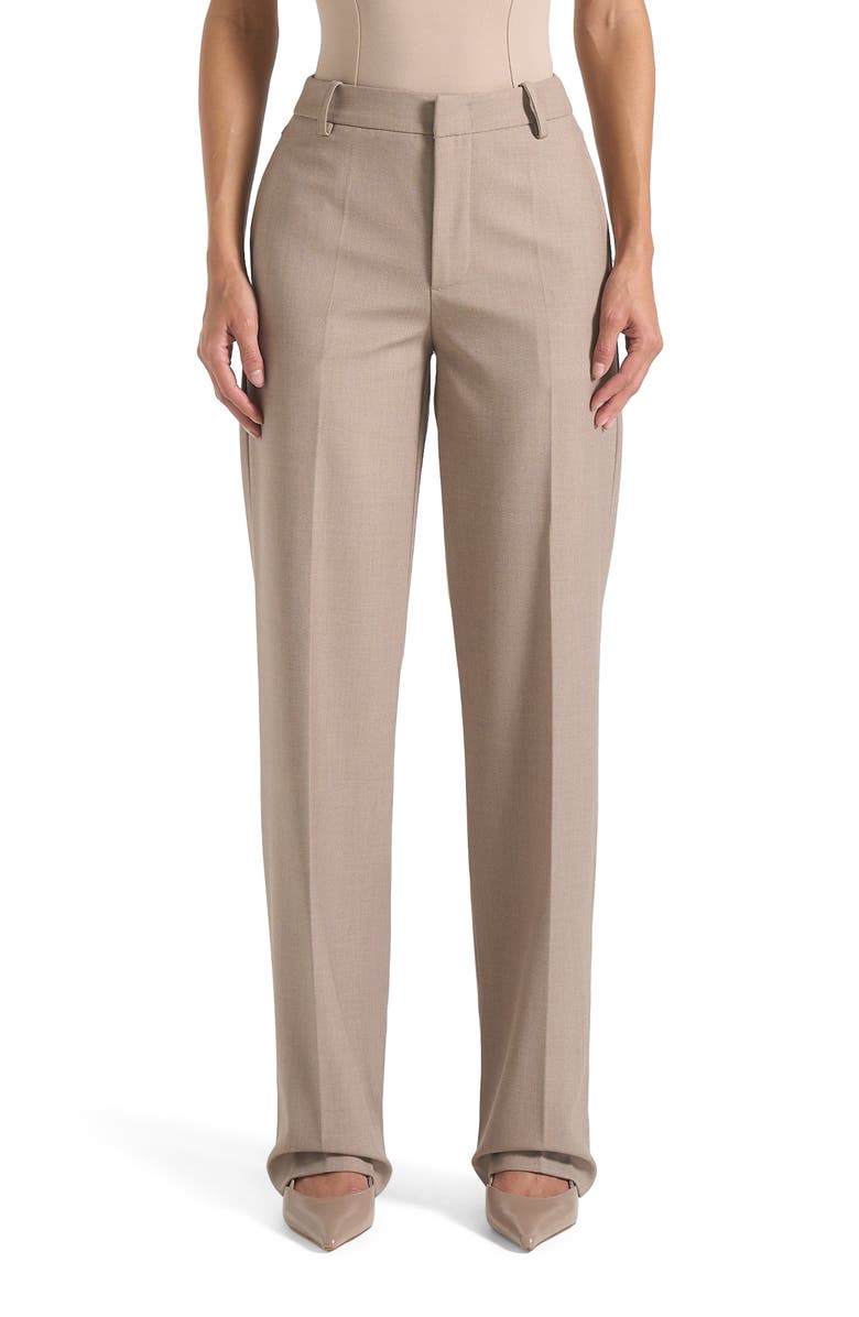 Manière De Voir Nina Cigarette Fit Tailored Trousers, Alternate, color, Mushroom