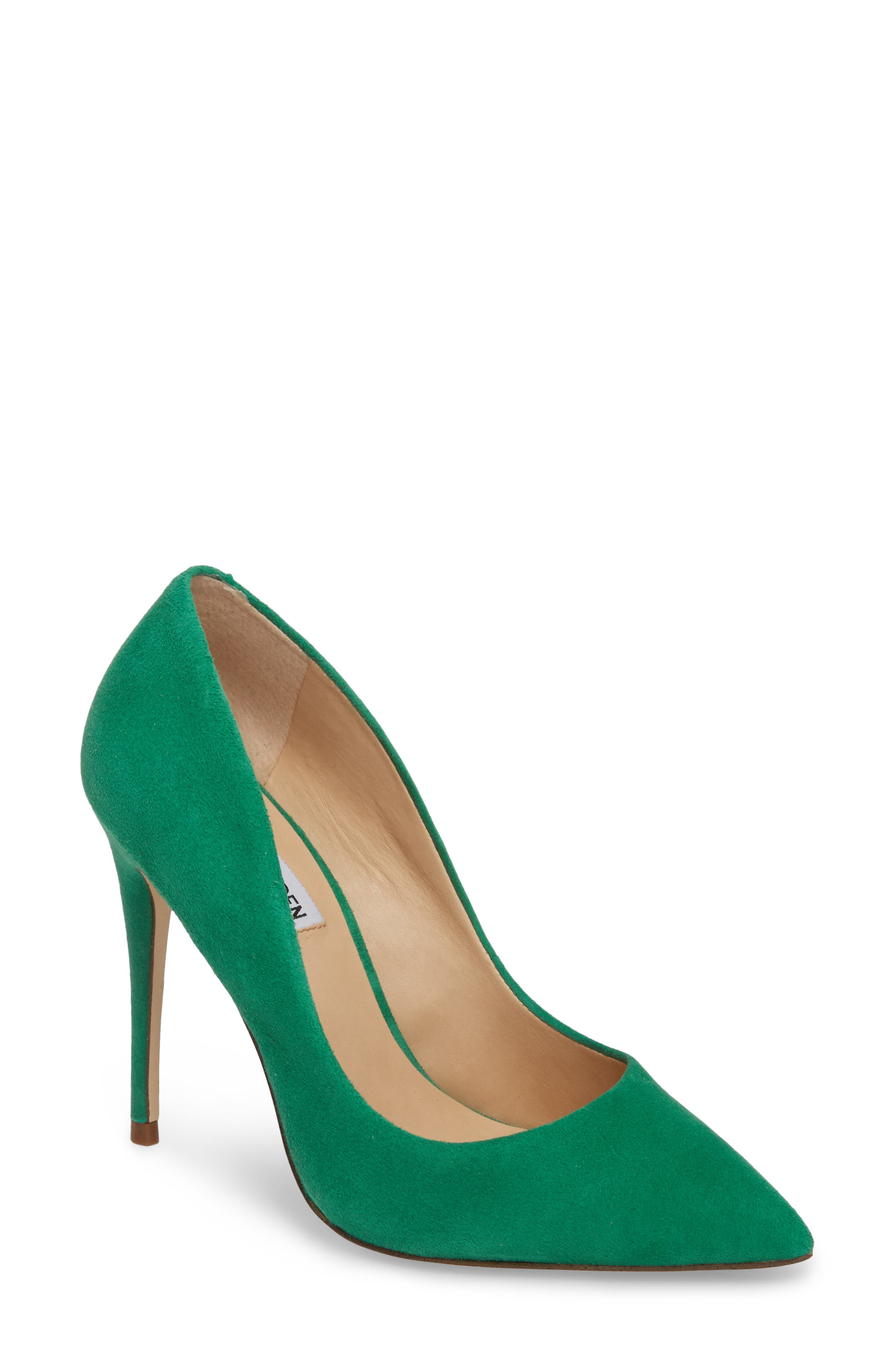 Daisie Pointy-Toe Pump, Main, color, GREEN SUEDE