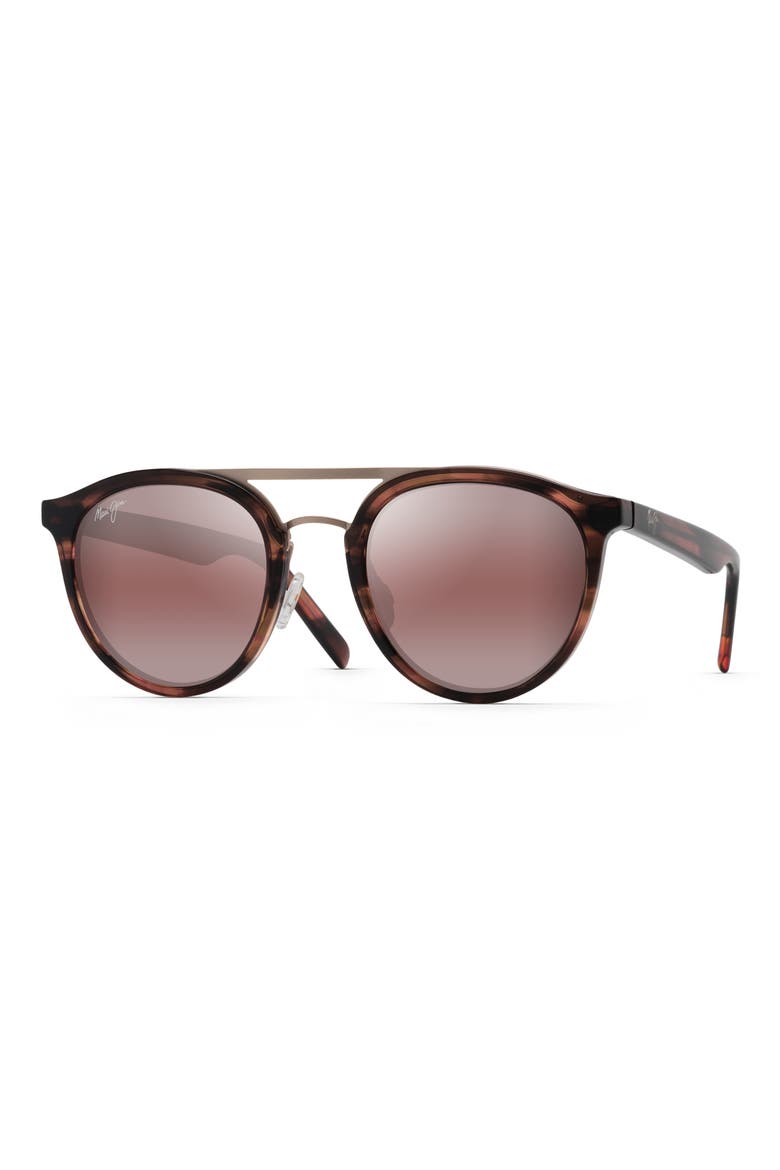 Sunny Days 49mm PolarizedPlus®2 Round Sunglasses, Main, color, ESPRESSO SMOKE