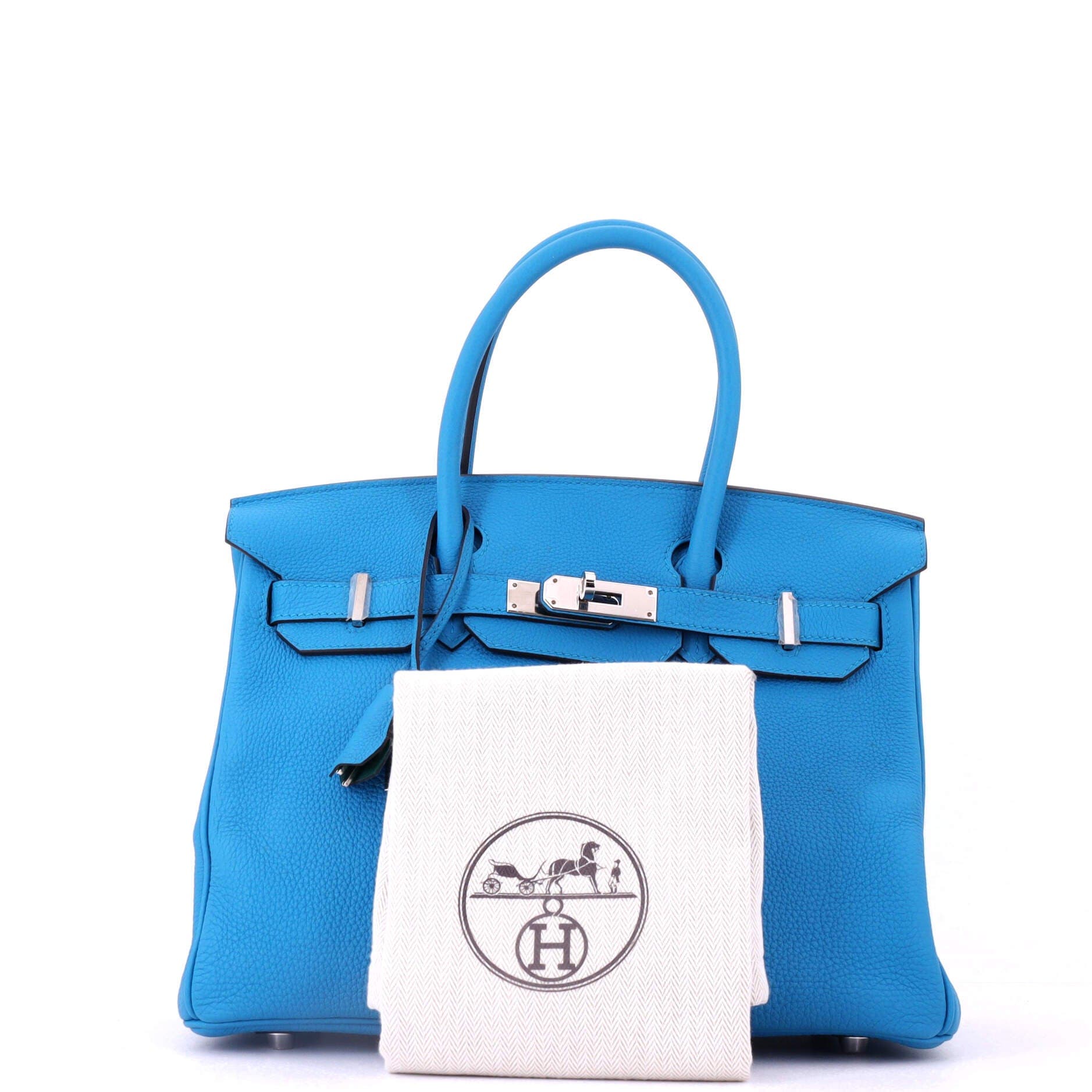 Birkin Handbag Verso Togo with Palladium Hardware 30, Alternate, color, Blue