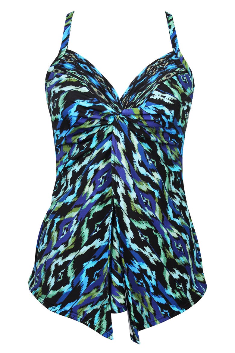 Jewels of the Nile Love Knot Underwire Tankini Top, Alternate, color, MULTI