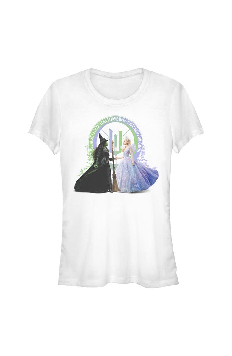 Wicked: For Good Junior's Wicked For Good Elphaba and Glinda I Have Been Changed  Graphic T-Shirt, Main, color, White
