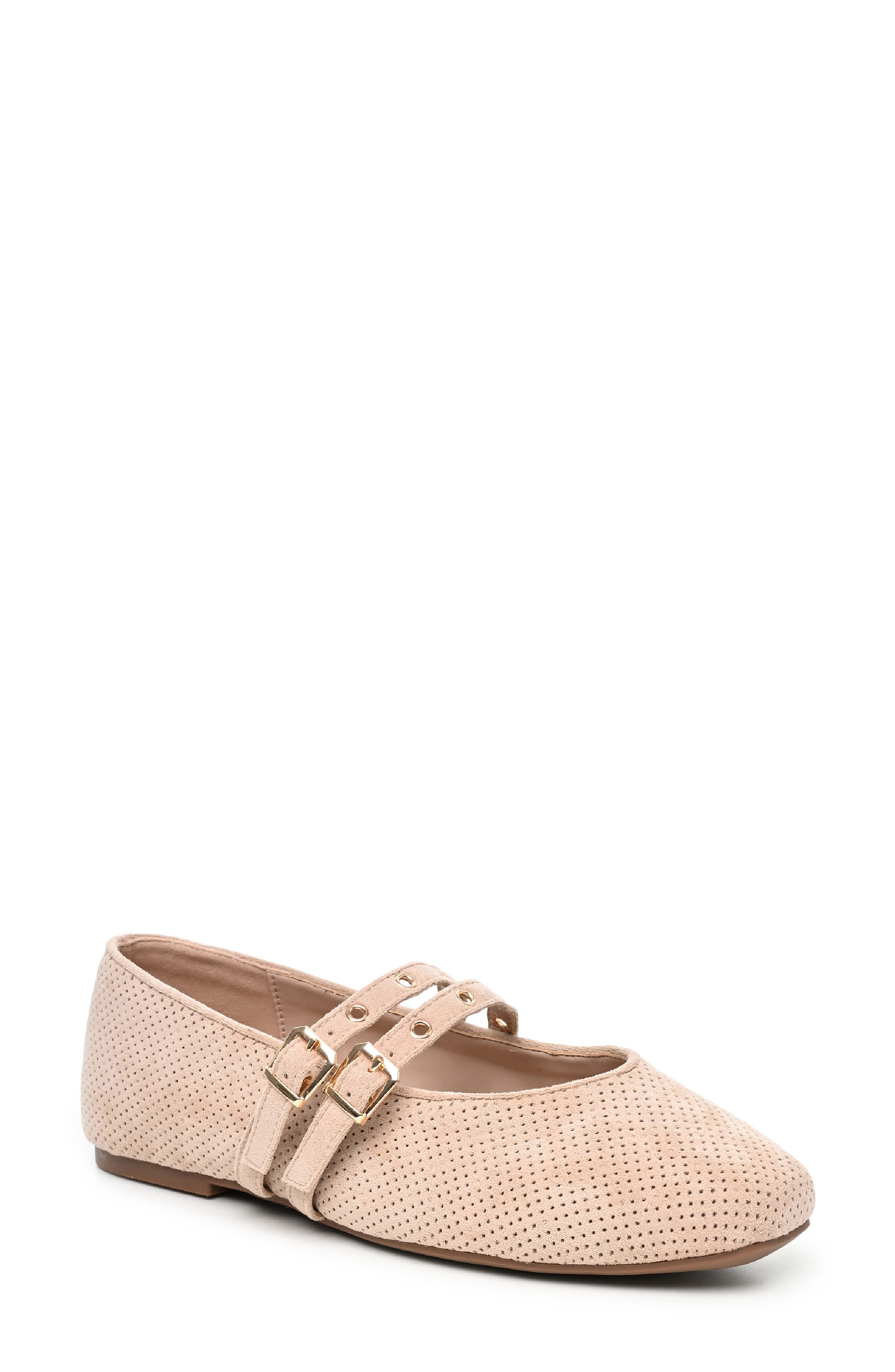 Mazz Mary Jane Flat, Main, color, BEIGE MICRO