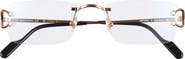 Cartier 56mm Frameless Rectangular Optical Glasses