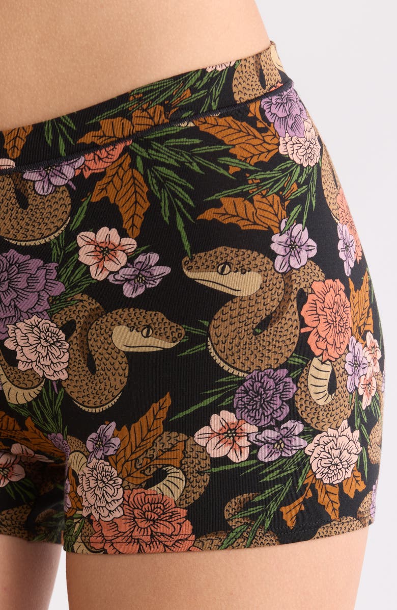 MeUndies FeelFree Boyshorts, Alternate, color, Garden Snake