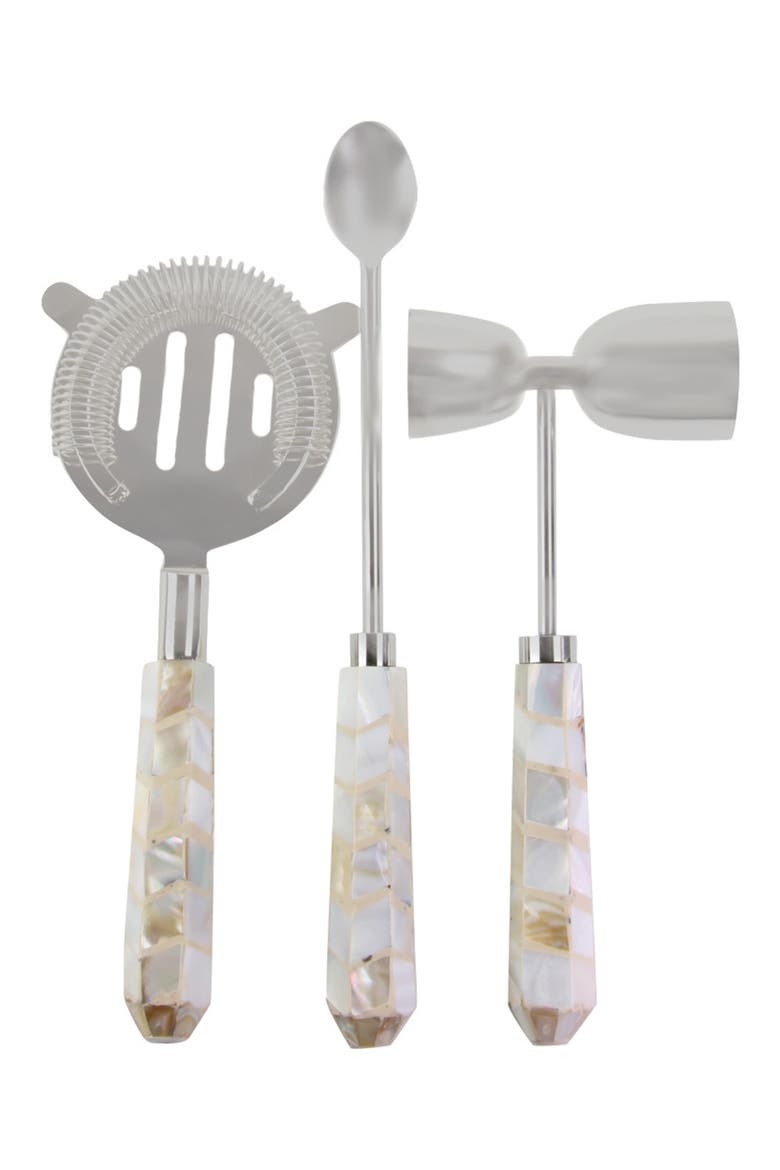 Mosaic 3-Piece Bar Tool Set, Main, color, PEARL