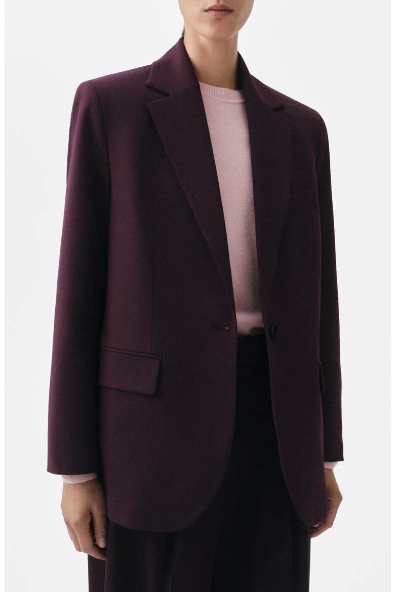 Selection Straight Fit One-Button Suit Blazer, Main, color, MAROON