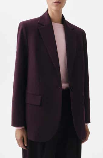 MANGO Selection Straight Fit One-Button Suit Blazer