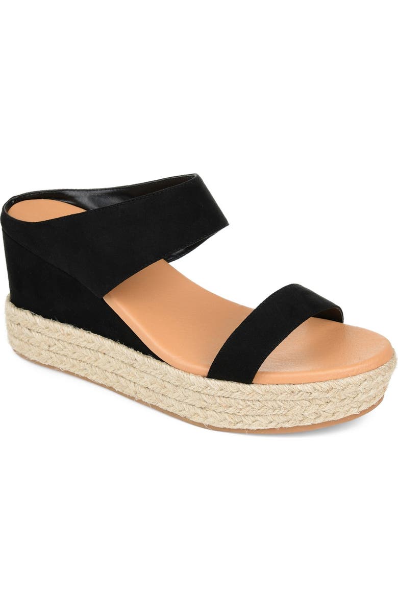 Journee Collection Alissa Espadrille Platform Slide Sandal, Main, color,
