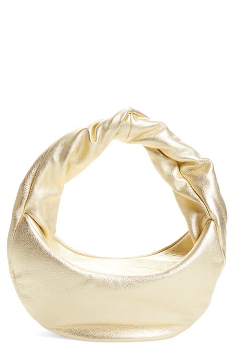 Mini Wyn Calfskin Leather Hobo Bag