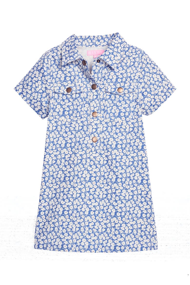 Kids' Safari Popover Dress, Main, color, French Blue Floral