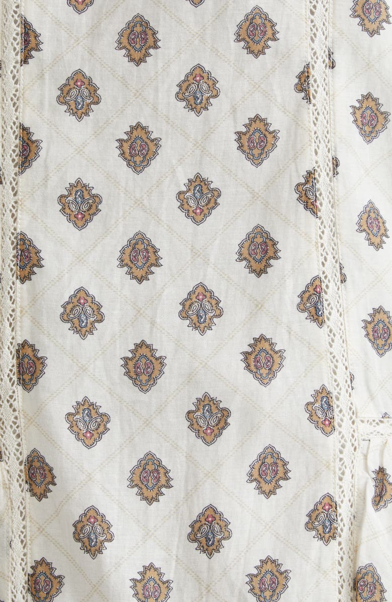 Veronica Beard Belissa Puff Sleeve Cotton Blend Dress, Alternate, color, Dove Multi