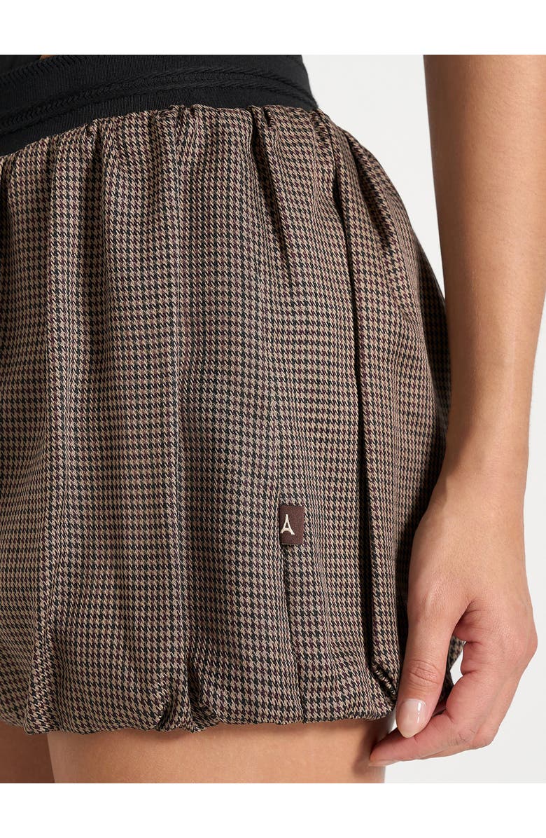 Manière De Voir Zoe Houndstooth Balloon Shorts, Alternate, color, Brown
