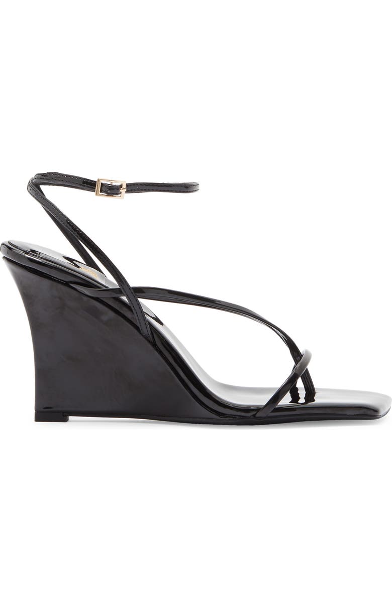 Jeffrey Campbell Herz Wedge Sandal, Alternate, color, Black Patent