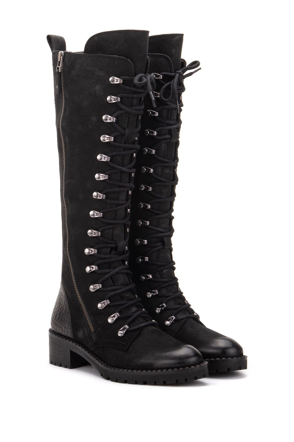 VINTAGE FOUNDRY Henrietta Tall Leather Lace-Up Boot