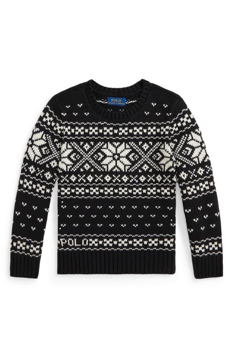 Kids' Fair Isle Cotton Sweater