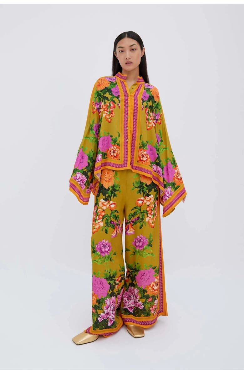 RAISHMA Alisa Green Viscose Shirt, Main, color, Green