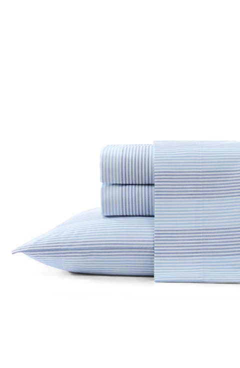 Bahama Weekend Stripe 200 Thread Count Cotton Percale Sheet Set