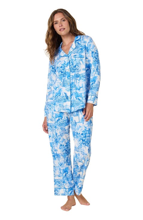 Pima Knit Pajama Print Set