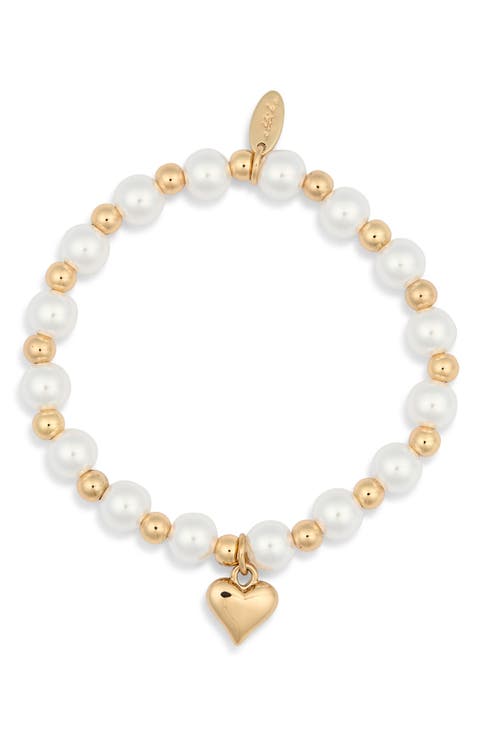 Faux Pearl Beaded Bracelet
