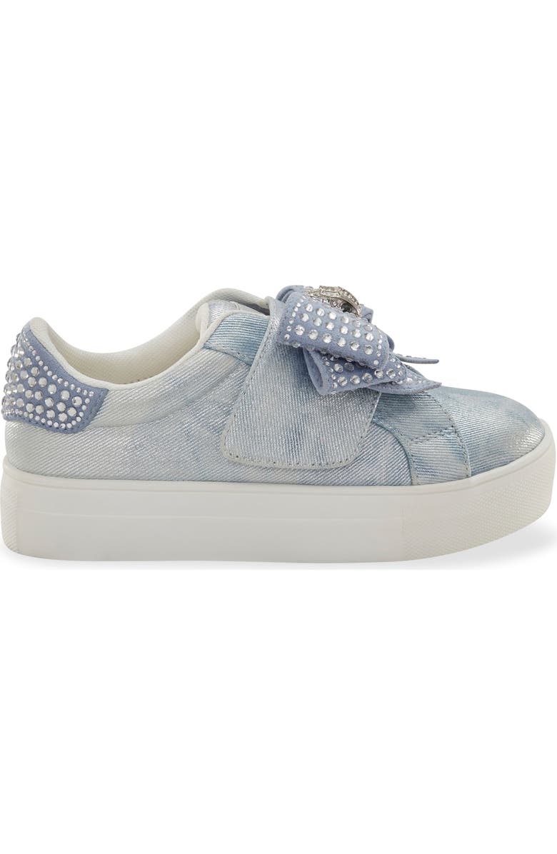 Kurt Geiger London Kids' Mini Laney Bow Sneaker, Alternate, color, Denim